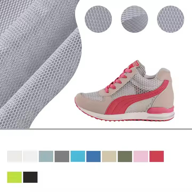 Tecido 3D multicolorido personalizado de f&aacute;brica 100% tecido de malha de camada de ar de poli&eacute;ster para fazer cadeiras e sapatos de assento de carro