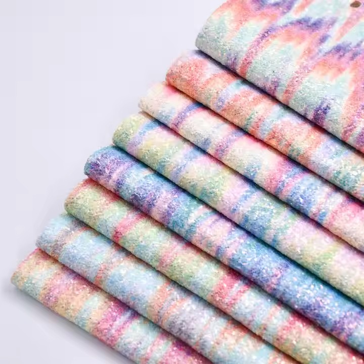 合成革鞋材中彩色小闪光皮革面料