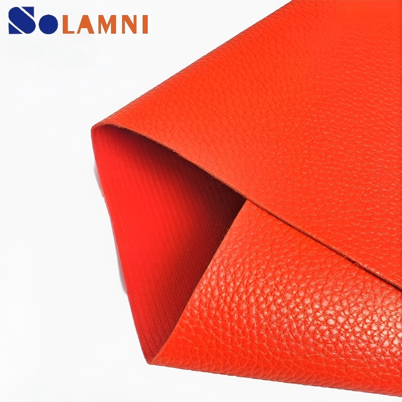 Couro sint&eacute;tico PU com textura de lichia premium para cal&ccedil;ados e bolsas