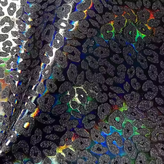 定制全息PU皮革豹纹手袋面料
