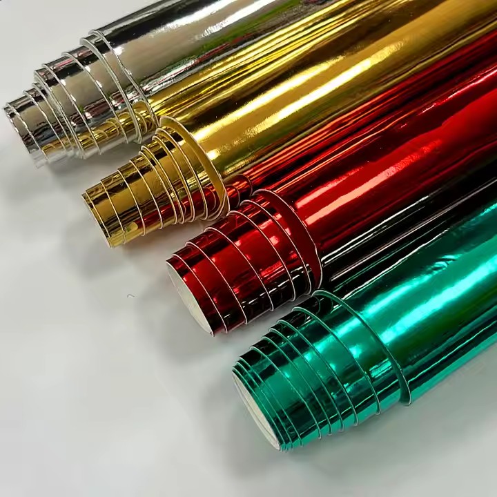 珠光金属皮革PU箔镜面人造革手提包面料