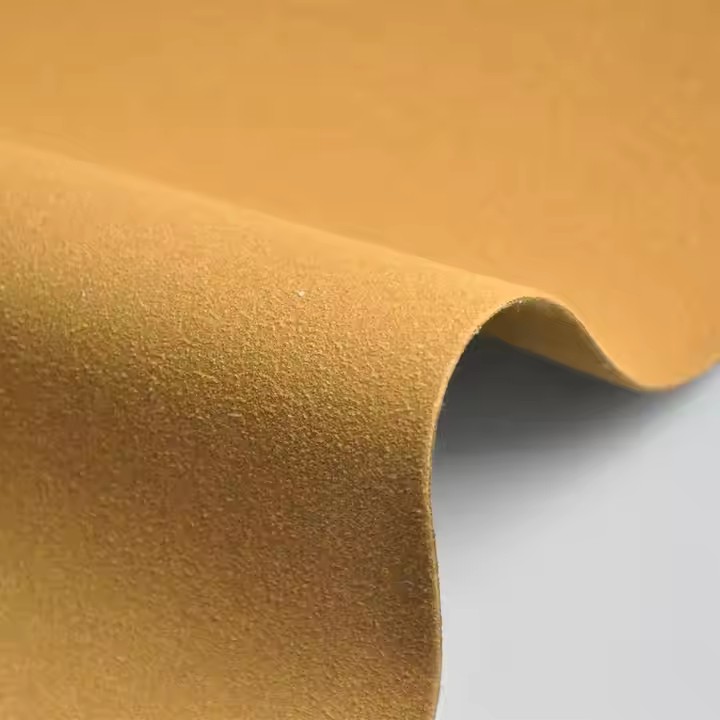 牛绒植绒PU鞋面涂棉反绒PU革