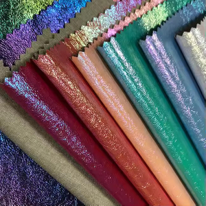 批发粗闪光面料服装 PU 皮革薄合成皮革服装夹克