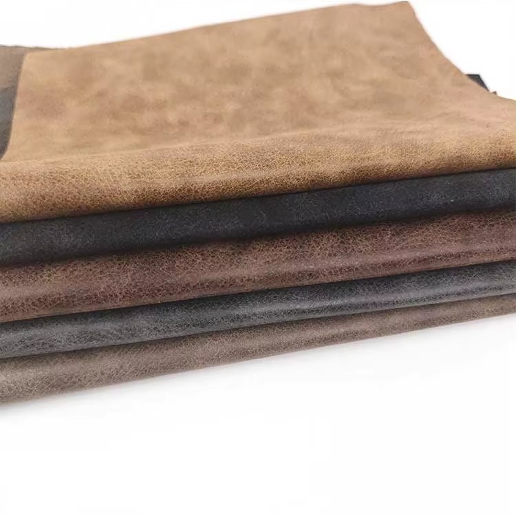 棕色皮革和超细纤维组合