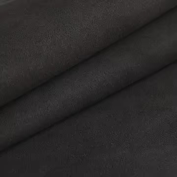 0,5 - 1,6 mm Siyah Mikrofiber S&uuml;et Deri &Ccedil;ift S&uuml;et Deri Ayakkabı Eldiven i&ccedil;in Mikrofiber Geri D&ouml;n&uuml;ş&uuml;m Deri