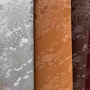 2025年蛇动物设计PU皮革面料PU合成革时尚鞋用