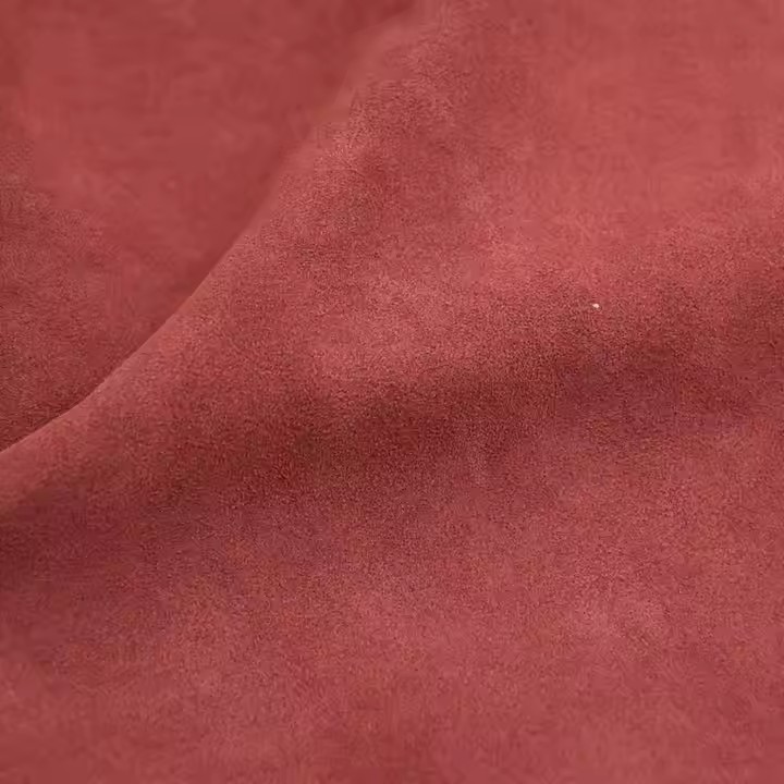 Tessuto floccato in pelle scamosciata di mucca artificiale PU