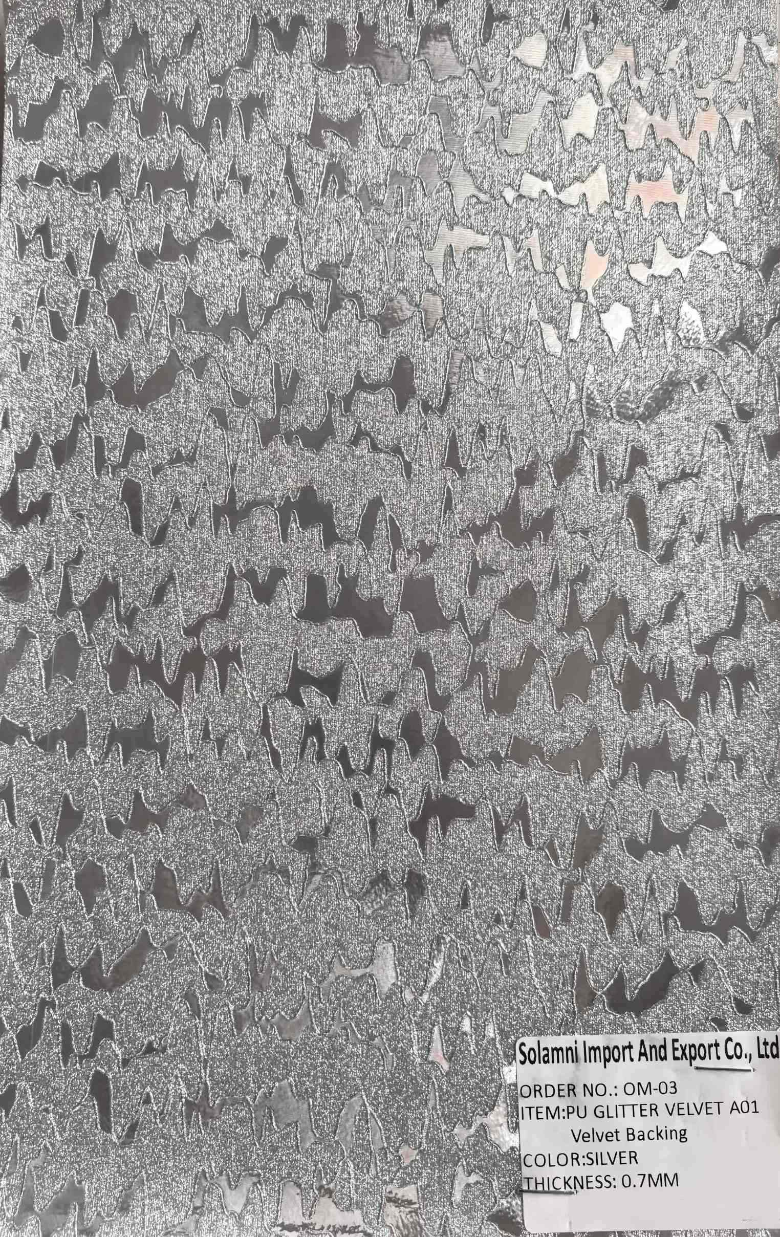 PU GLITTER Larrua imitaziozko kotoiaren atzealdea