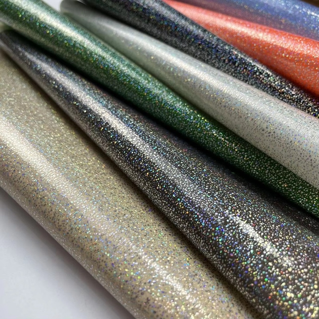 Glitzerstoff aus Kunstleder