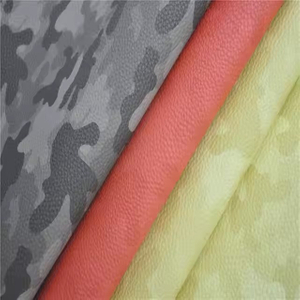 印花迷彩色彩设计 PU 超纤皮革 时尚人造革 高品质 PU 皮革