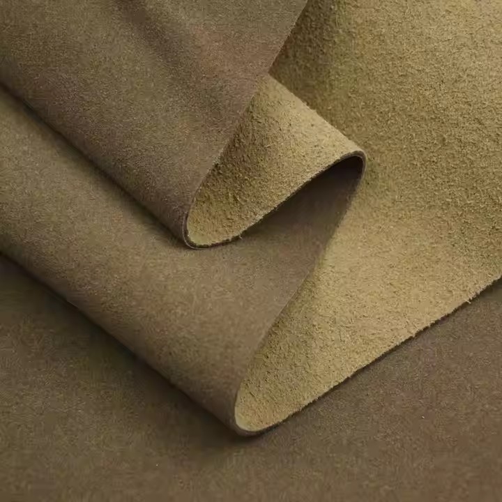 PU artifiziala flokatua Behi Suede larruzko ehuna