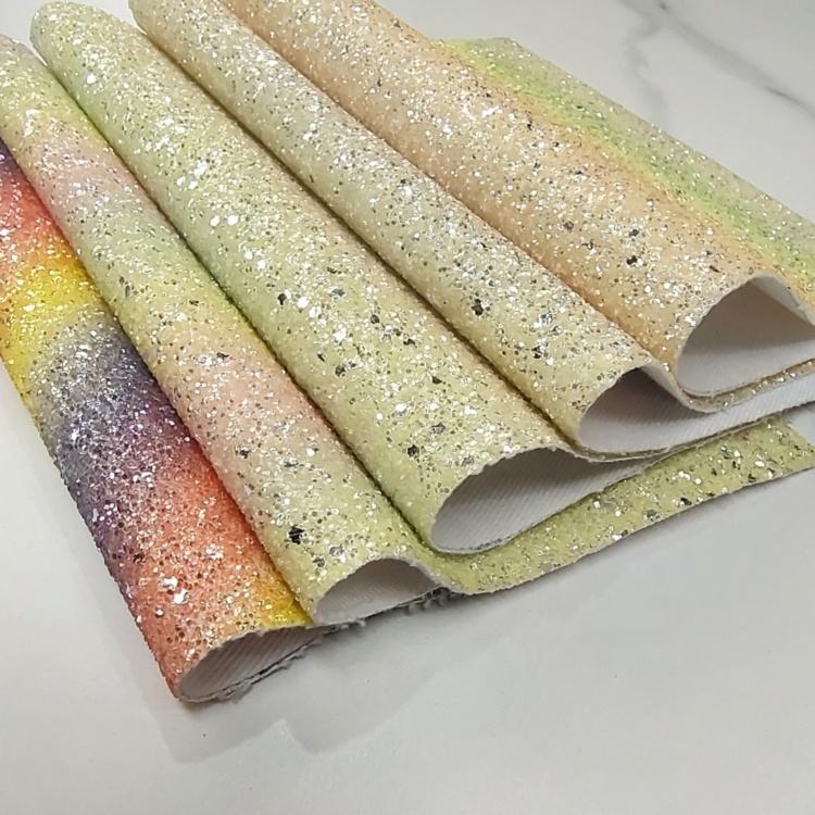 装饰性闪光 PU 工艺合成革