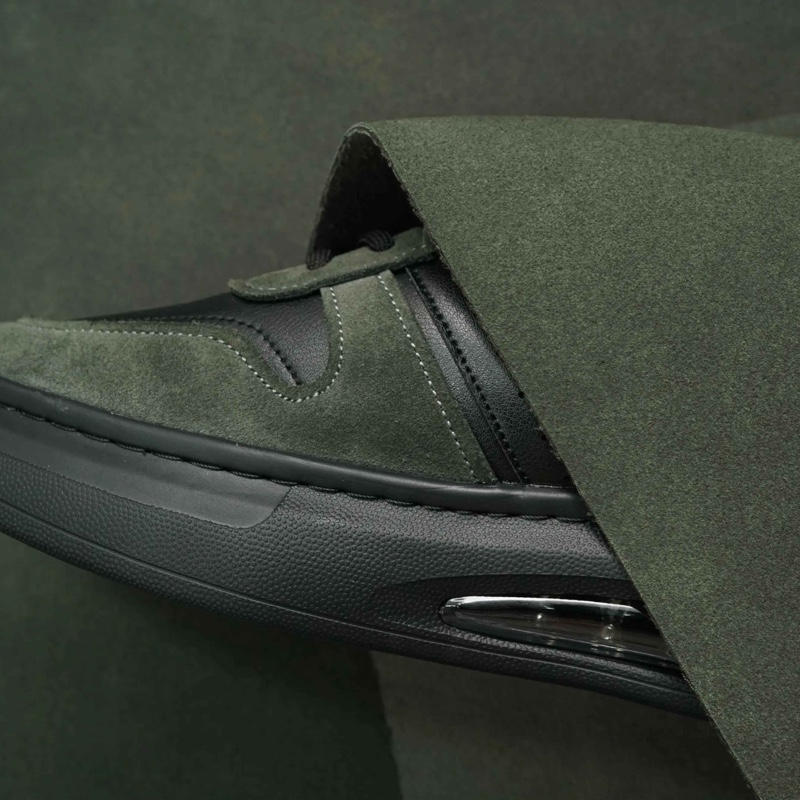 Ledersportschuhe Schwarz