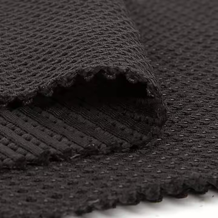 Nueva moda Venta caliente 100% poli&eacute;ster negro tejido de malla de aire 3D para calzado deportivo
