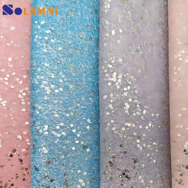 全息印花PU金葱皮面料