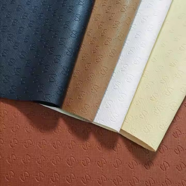 批发时尚压花PVC人造革箱包鞋材面料