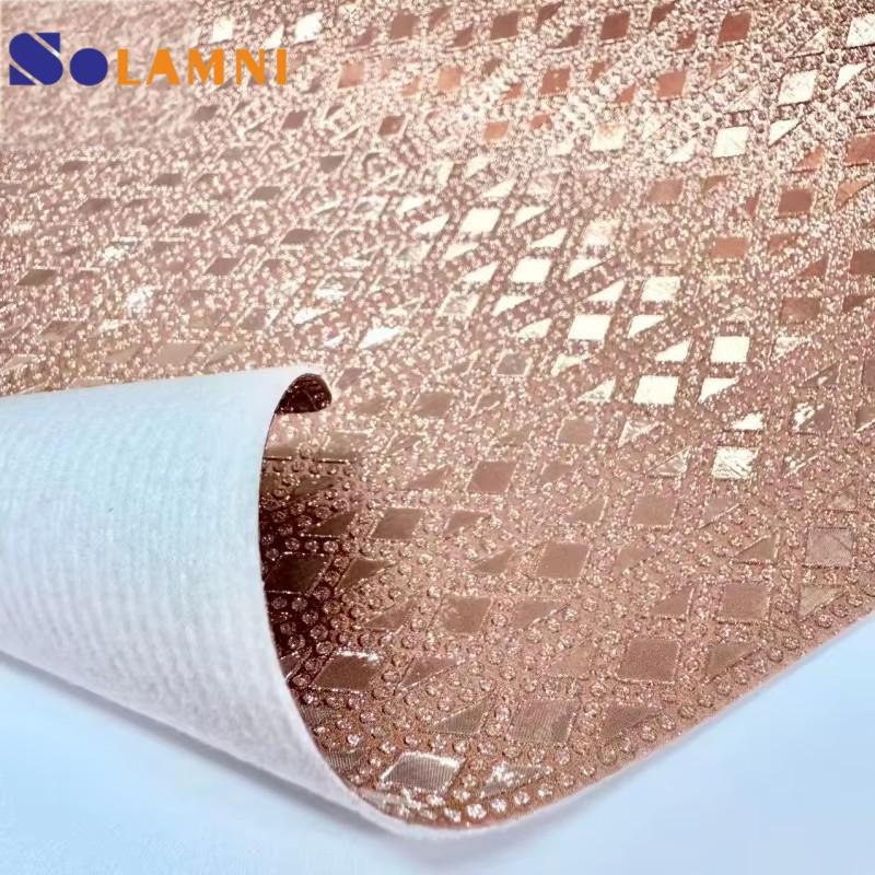 印花仿棉绒PU金葱皮 