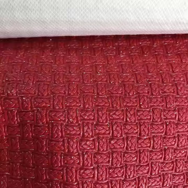 批发高品质压花印花图案金属 PVC 人造革家具材料