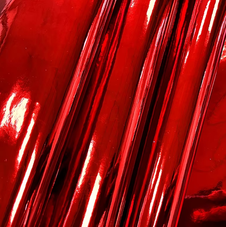 珠光金属皮革PU箔镜面人造革手提包面料