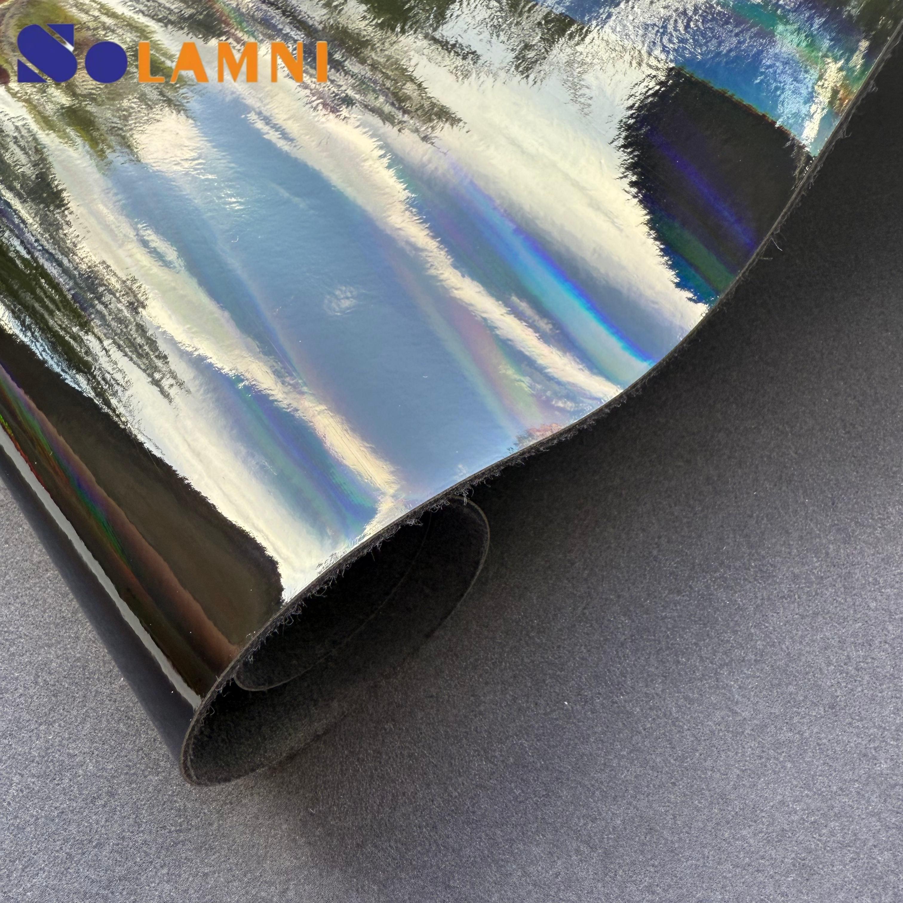 镜面变色PU人造革面料