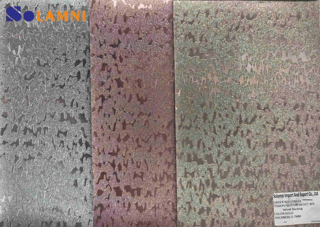 PU 闪光皮革仿棉背衬