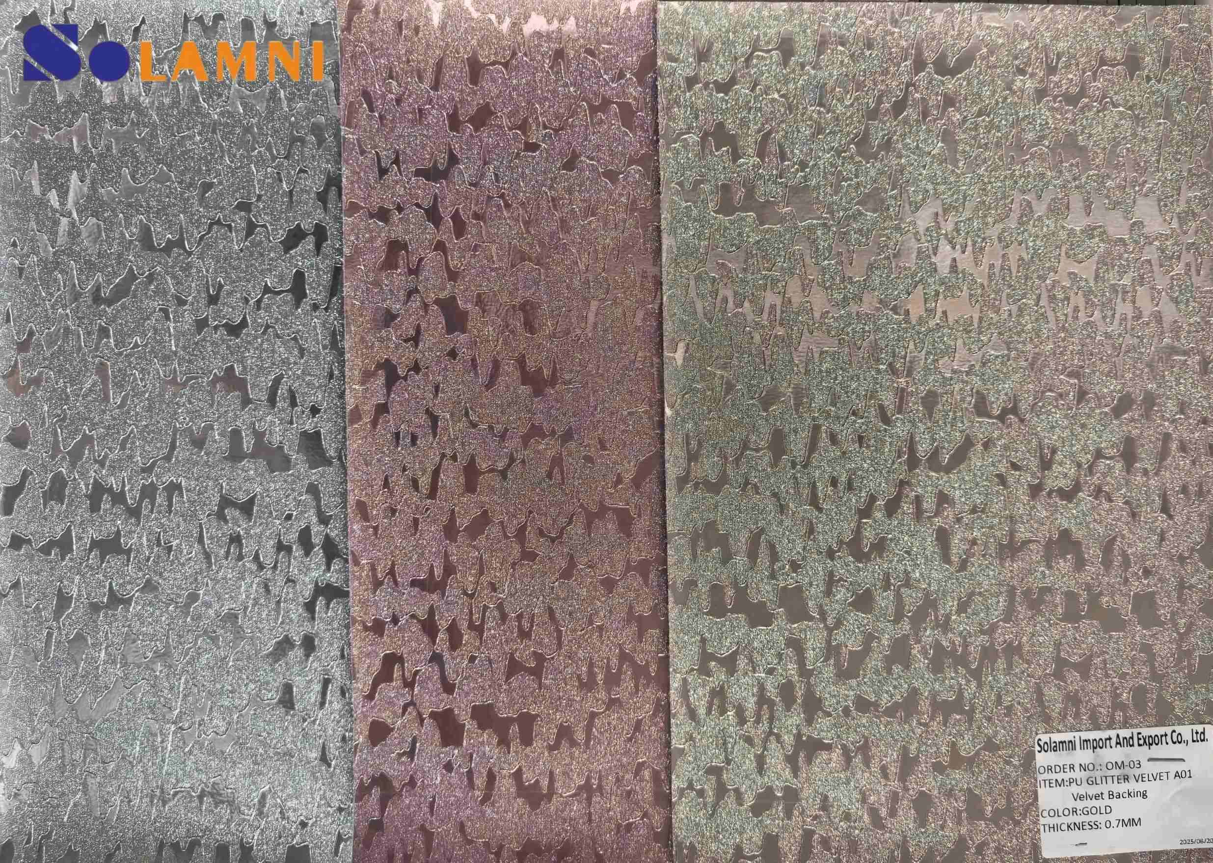 PU GLITTER Larrua imitaziozko kotoiaren atzealdea