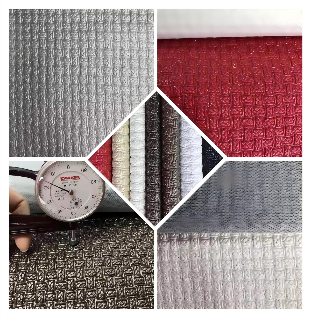 批发高品质压花印花图案金属 PVC 人造革家具材料