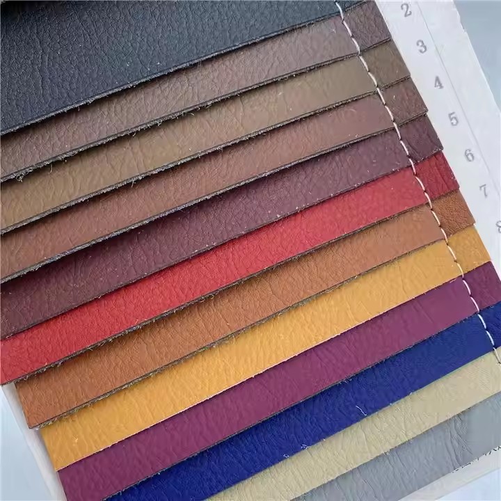 批发1.2毫米荔枝纹PU超细纤维麂皮沙发汽车内饰合成革