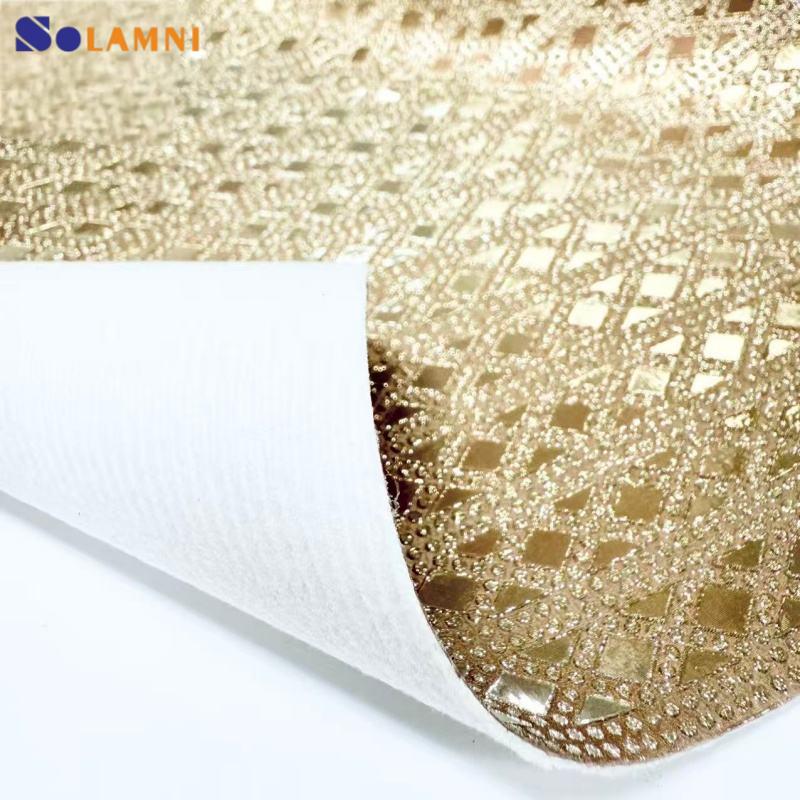 印花仿棉绒PU金葱皮 