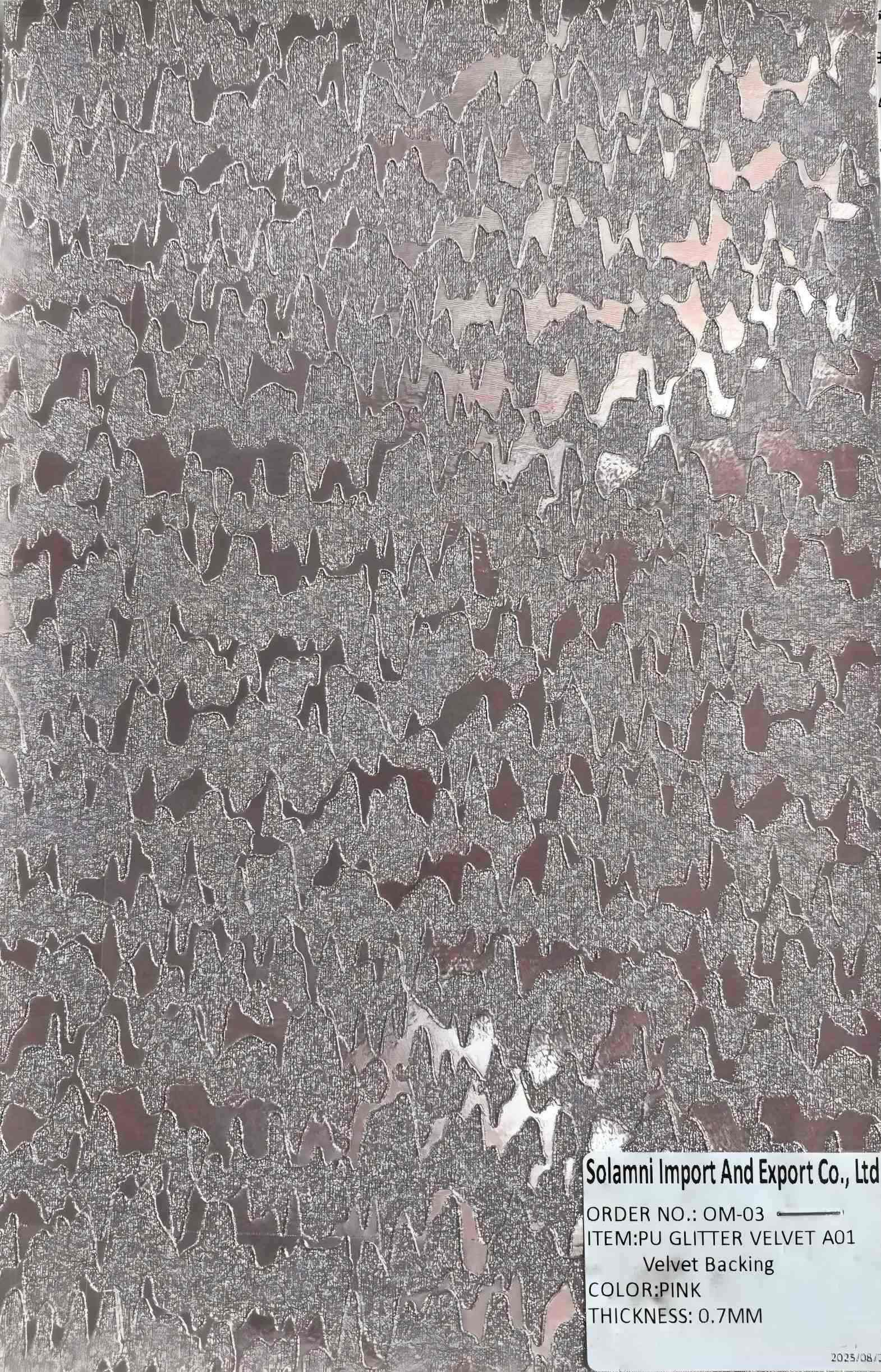 PU GLITTER Larrua imitaziozko kotoiaren atzealdea