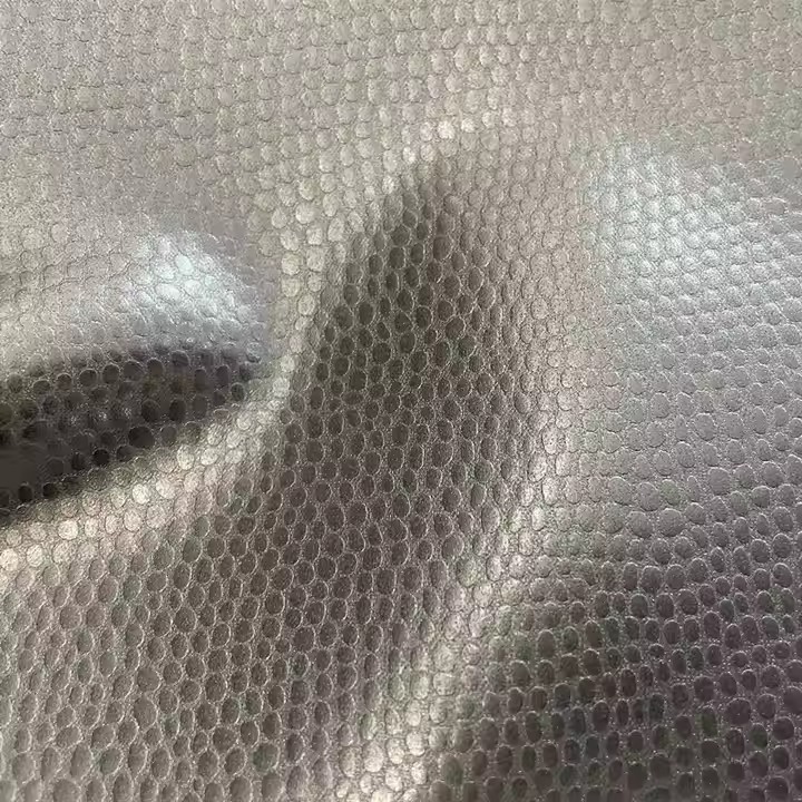 厚实闪光印花豹纹图案 PU 皮革面料乙烯基适用于手袋配件发弓