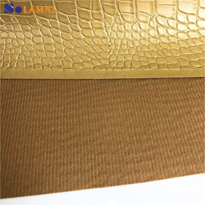Kulit Sintetis PVC Pola Buaya Gloss Tinggi