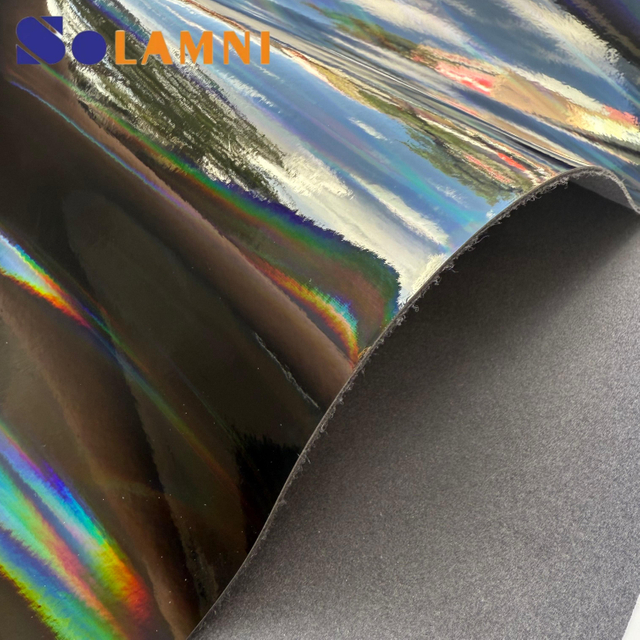镜面变色PU人造革面料